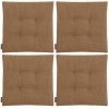 Magma Housses De Chaises Et Galettes De Chaises Galettes De Chaises Carrées Caramel Bi-matière-Lot De 4 - 42x42cm -Housses de canapé Soldes galettes de chaises carrees caramel bi matiere lot de 4 42x42cm