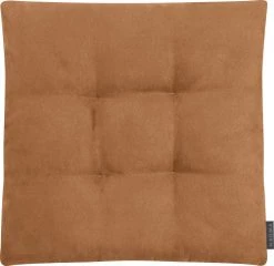 Magma Housses De Chaises Et Galettes De Chaises Galettes De Chaises Carrées Caramel Bi-matière-Lot De 4 - 42x42cm -Housses de canapé Soldes galettes de chaises carrees caramel bi matiere lot de 4 42x42cm 2