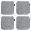 Magma Housses De Chaises Et Galettes De Chaises Galettes De Chaises Carrées Gris Clair- Lot De 4 - Env.35x35 Cm -Housses de canapé Soldes galettes de chaises carrees gris clair lot de 4 env 35x35 cm