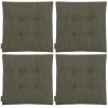Magma Housses De Chaises Et Galettes De Chaises Galettes De Chaises Carrées Vert Bi-matière-Lot De 4-42x42cm -Housses de canapé Soldes galettes de chaises carrees vert bi matiere lot de 4 42x42cm