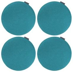 Magma Housses De Chaises Et Galettes De Chaises Galettes De Chaises Rondes Vert De Gris - Lot De 4 - Ø 35cm -Housses de canapé Soldes galettes de chaises rondes bleu petrole lot de 4 oe 35cm