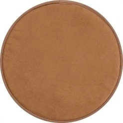 Magma Housses De Chaises Et Galettes De Chaises Galettes De Chaises Rondes Caramel Bi-matière-Lot De 4 - Env.Ø 35cm -Housses de canapé Soldes galettes de chaises rondes caramel bi matiere lot de 4 env oe 35cm 2