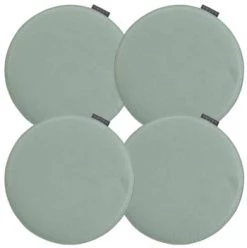 Magma Housses De Chaises Et Galettes De Chaises Galettes De Chaises Rondes Bleu Pétrole - Lot De 4 - Ø 35cm -Housses de canapé Soldes galettes de chaises rondes vert de gris lot de 4 oe 35cm 3