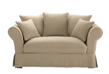 Maisons Du Monde Housses De Canapé Housse De Canapé 2 Places En Lin Beige Ficelle 5 Maisons Du Monde Housses De Canapé Housse De Canapé 2 Places En Lin Beige Ficelle – Image 3