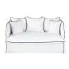 Maisons Du Monde Housses De Canapé Housse De Canapé 2 Places En Lin Froissé Blanc à Volants -Housses de canapé Soldes housse de canape 2 places en lin froisse blanc a volants 1000 10 30 204333 1