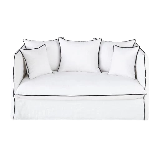 Maisons Du Monde Housses De Canapé Housse De Canapé 2 Places En Lin Froissé Blanc à Volants 3 Maisons Du Monde Housses De Canapé Housse De Canapé 2 Places En Lin Froissé Blanc à Volants