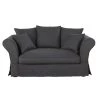 Maisons Du Monde Housses De Canapé Housse De Canapé 2 Places En Lin Froissé Gris Anthracite