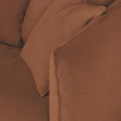 Maisons Du Monde Housses De Canapé Housse De Canapé 2 Places En Lin Froissé Orange Sienne -Housses de canapé Soldes housse de canape 2 places en lin froisse orange sienne 1000 7 14 221619 3