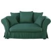 Maisons Du Monde Housses De Canapé Housse De Canapé 2 Places En Lin Froissé Vert