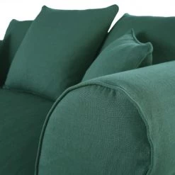 Maisons Du Monde Housses De Canapé Housse De Canapé 2 Places En Lin Froissé Vert -Housses de canapé Soldes housse de canape 2 places en lin froisse vert 1000 5 36 221600 3