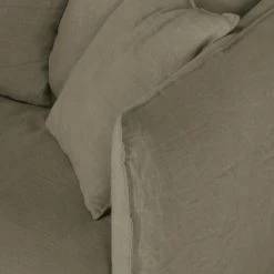 Maisons Du Monde Housses De Canapé Housse De Canapé 2 Places En Lin Froissé Vert Kaki -Housses de canapé Soldes housse de canape 2 places en lin froisse vert kaki 1000 3 23 204326 4