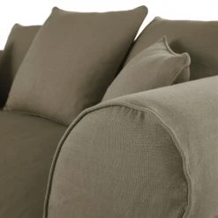 Maisons Du Monde Housses De Canapé Housse De Canapé 2 Places En Lin Froissé Vert Kaki -Housses de canapé Soldes housse de canape 2 places en lin froisse vert kaki 1000 9 8 204434 3