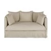 Maisons Du Monde Housses De Canapé Housse De Canapé 2 Places En Lin Supérieur Beige