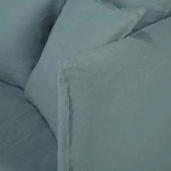 Maisons Du Monde Housses De Canapé Housse De Canapé 3/4 Places En Lin Froissé Bleu Céladon -Housses de canapé Soldes housse de canape 3 4 places en lin froisse bleu celadon 1000 2 39 204342 4