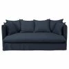 Maisons Du Monde Housses De Canapé Housse De Canapé 3/4 Places En Lin Froissé Bleu Nuit -Housses de canapé Soldes housse de canape 3 4 places en lin froisse bleu nuit 1000 3 40 204343 1
