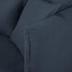 Maisons Du Monde Housses De Canapé Housse De Canapé 3/4 Places En Lin Froissé Bleu Nuit -Housses de canapé Soldes housse de canape 3 4 places en lin froisse bleu nuit 1000 3 40 204343 4