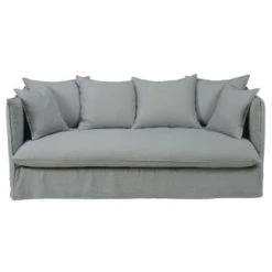 Maisons Du Monde Housses De Canapé Housse De Canapé 3/4 Places En Lin Froissé Ocre -Housses de canapé Soldes housse de canape 3 4 places en lin froisse gris clair louvain 1000 14 34 204337 1 5