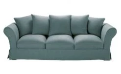 Maisons Du Monde Housses De Canapé Housse De Canapé 4/5 Places En Lin Froissé Gris Clair -Housses de canapé Soldes housse de canape 4 5 places en lin froisse bleu celadon roma 1000 15 31 204457 1 1