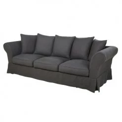 Maisons Du Monde Housses De Canapé Housse De Canapé 4/5 Places En Lin Froissé Gris Anthracite -Housses de canapé Soldes housse de canape 4 5 places en lin froisse gris anthracite 1000 14 30 204456 2