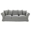 Maisons Du Monde Housses De Canapé Housse De Canapé 4/5 Places En Lin Froissé Gris Clair -Housses de canapé Soldes housse de canape 4 5 places en lin froisse gris clair 1000 13 29 204455 1
