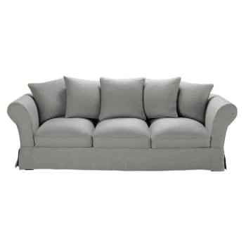 Maisons Du Monde Housses De Canapé Housse De Canapé 4/5 Places En Lin Froissé Terracotta 6 Maisons Du Monde Housses De Canapé Housse De Canapé 4/5 Places En Lin Froissé Terracotta – Image 4