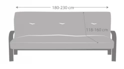 Eysa Housses De Canapé Housse De Canapé Click Clack Extensible Taupe 180 - 230 Cm -Housses de canapé Soldes housse de canape click clack extensible taupe 180 230 cm