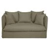 Maisons Du Monde Housses De Canapé Housse De Canapé Convertible 2 Places En Lin Froissé Vert Kaki -Housses de canapé Soldes housse de canape convertible 2 places en lin froisse vert kaki 1000 9 29 204332 1