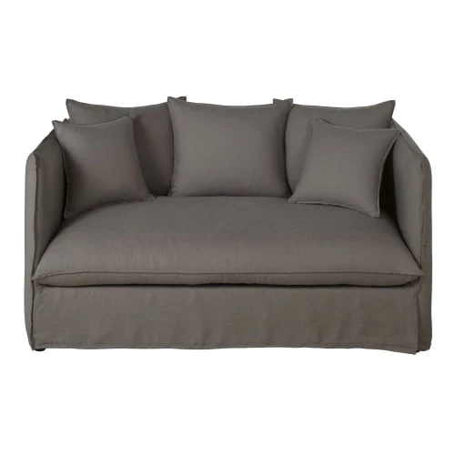 Maisons Du Monde Housses De Canapé Housse De Canapé Convertible 2 Places En Lin Supérieur Gris 3 Maisons Du Monde Housses De Canapé Housse De Canapé Convertible 2 Places En Lin Supérieur Gris