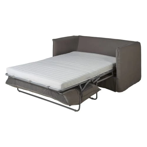 Maisons Du Monde Housses De Canapé Housse De Canapé Convertible 2 Places En Lin Supérieur Gris 5 Maisons Du Monde Housses De Canapé Housse De Canapé Convertible 2 Places En Lin Supérieur Gris – Image 3