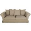 Maisons Du Monde Housses De Canapé Housse De Canapé Convertible 3/4 Places (12 Cm) En Lin Froissé Beige Ficelle -Housses de canapé Soldes housse de canape convertible 3 4 places 12 cm en lin froisse beige ficelle 1000 3 19 204445 1