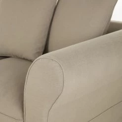 Maisons Du Monde Housses De Canapé Housse De Canapé Convertible 3/4 Places (12 Cm) En Lin Froissé Beige Ficelle -Housses de canapé Soldes housse de canape convertible 3 4 places 12 cm en lin froisse beige ficelle 1000 3 19 204445 3