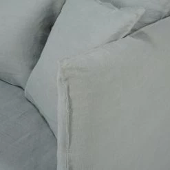 Maisons Du Monde Housses De Canapé Housse De Canapé Convertible 3/4 Places En Lin Froissé Gris Clair -Housses de canapé Soldes housse de canape convertible 3 4 places en lin froisse gris clair 1000 0 37 204340 5