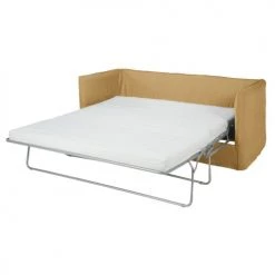 Maisons Du Monde Housses De Canapé Housse De Canapé Convertible 3/4 Places En Lin Froissé Ocre -Housses de canapé Soldes housse de canape convertible 3 4 places en lin froisse ocre 1000 11 7 204351 2