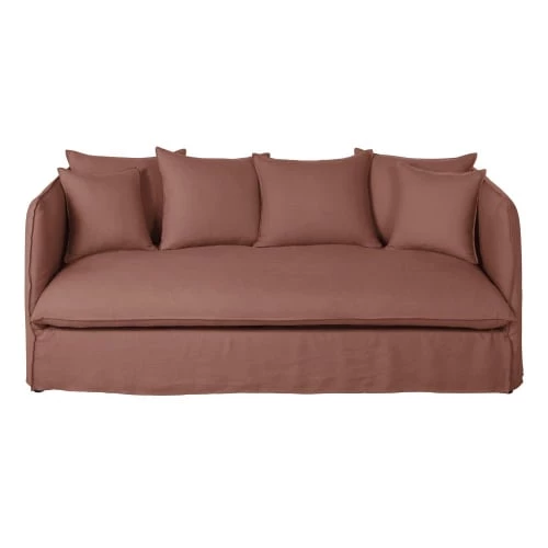 Maisons Du Monde Housses De Canapé Housse De Canapé Convertible 3/4 Places En Lin Supérieur Rouge Rhubarbe 3 Maisons Du Monde Housses De Canapé Housse De Canapé Convertible 3/4 Places En Lin Supérieur Rouge Rhubarbe