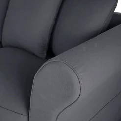 Maisons Du Monde Housses De Canapé Housse De Canapé Convertible 3/4 Places (matelas 12 Cm) Gris Ardoise -Housses de canapé Soldes housse de canape convertible 3 4 places matelas 12 cm gris ardoise 1000 13 32 212207 2