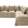 Maisons Du Monde Housses De Canapé Housse De Canapé D'angle Convertible (6 Cm) En Lin Froissé Beige Ficelle -Housses de canapé Soldes housse de canape d angle convertible 6 cm en lin froisse beige ficelle 1000 4 37 204463 1