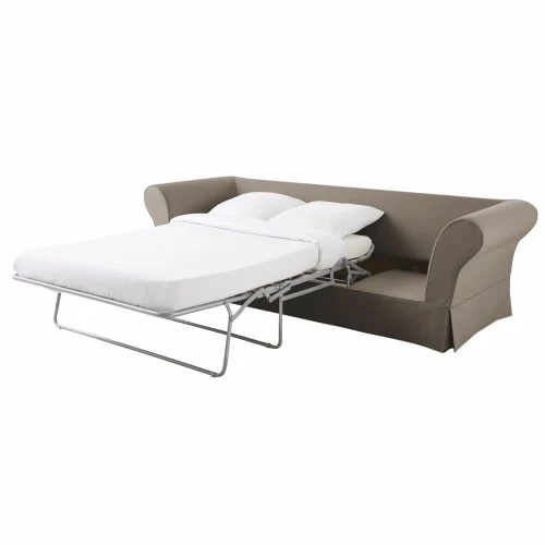 Maisons Du Monde Housses De Canapé Housse De Canapé D'angle Convertible 6 Places (matelas 12 Cm) Taupe 5 Maisons Du Monde Housses De Canapé Housse De Canapé D'angle Convertible 6 Places (matelas 12 Cm) Taupe – Image 3
