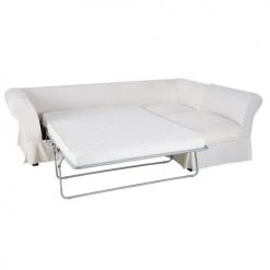 Maisons Du Monde Housses De Canapé Housse De Canapé D'angle Convertible En Lin Froissé Blanc -Housses de canapé Soldes housse de canape d angle convertible en lin froisse blanc 1000 12 4 204471 2