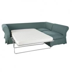 Maisons Du Monde Housses De Canapé Housse De Canapé D'angle Convertible En Lin Froissé Bleu Céladon -Housses de canapé Soldes housse de canape d angle convertible en lin froisse bleu celadon 1000 16 8 204475 2