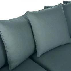 Maisons Du Monde Housses De Canapé Housse De Canapé D'angle Convertible En Lin Froissé Bleu Céladon -Housses de canapé Soldes housse de canape d angle convertible en lin froisse bleu celadon 1000 16 8 204475 4