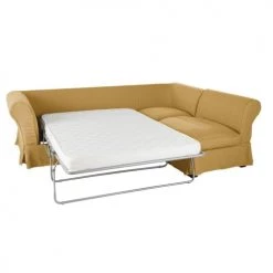 Maisons Du Monde Housses De Canapé Housse De Canapé D'angle Convertible En Lin Froissé Ocre -Housses de canapé Soldes housse de canape d angle convertible en lin froisse ocre 1000 2 11 204478 2