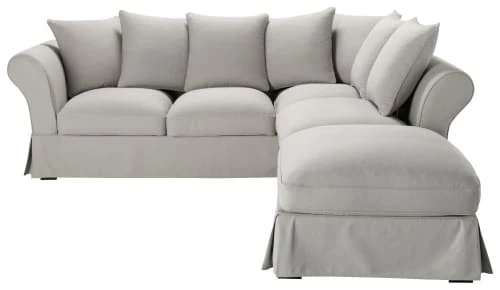 Maisons Du Monde Housses De Canapé Housse De Canapé D'angle Fixe Et Convertible 6 Places (matelas 6 Cm) Gris Clair 3 Maisons Du Monde Housses De Canapé Housse De Canapé D'angle Fixe Et Convertible 6 Places (matelas 6 Cm) Gris Clair