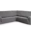 Eysa Housses De Canapé Housse De Canapé En Coin 3+2 Places Gris Foncé 600 Cm -Housses de canapé Soldes housse de canape en coin 3 2 places gris fonce 600 cm