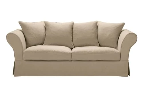 Maisons Du Monde Housses De Canapé Housse De Canapé Fixe Et Convertible 3/4 Places (6 Cm) En Lin Froissé Beige Ficelle 3 Maisons Du Monde Housses De Canapé Housse De Canapé Fixe Et Convertible 3/4 Places (6 Cm) En Lin Froissé Beige Ficelle