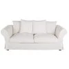 Maisons Du Monde Housses De Canapé Housse De Canapé Fixe Et Convertible 3/4 Places (6 Cm) En Lin Froissé Blanc -Housses de canapé Soldes housse de canape fixe et convertible 3 4 places 6 cm en lin froisse blanc 1000 10 9 204435 1