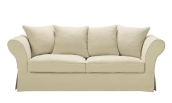 Maisons Du Monde Housses De Canapé Housse De Canapé Fixe Et Convertible 3/4 Places (6 Cm) En Lin Froissé Vert Kaki 8 Maisons Du Monde Housses De Canapé Housse De Canapé Fixe Et Convertible 3/4 Places (6 Cm) En Lin Froissé Vert Kaki – Image 6