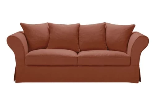 Maisons Du Monde Housses De Canapé Housse De Canapé Fixe Et Convertible 3/4 Places (6 Cm) En Lin Froissé Terracotta 3 Maisons Du Monde Housses De Canapé Housse De Canapé Fixe Et Convertible 3/4 Places (6 Cm) En Lin Froissé Terracotta