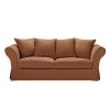 Maisons Du Monde Housses De Canapé Housse De Canapé Fixe Et Convertible 3/4 Places (matelas 6 Cm) En Lin Froissé Marron Havane