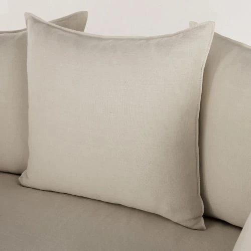 Maisons Du Monde Housses De Canapé Housse De Canapé-lit 2 Places En Lin Supérieur Beige 6 Maisons Du Monde Housses De Canapé Housse De Canapé-lit 2 Places En Lin Supérieur Beige – Image 4