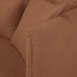 Maisons Du Monde Housses De Canapé Housse De Canapé-lit 3/4 Places En Lin Froissé Orange De Sienne -Housses de canapé Soldes housse de canape lit 3 4 places en lin froisse orange de sienne 1000 16 23 221628 3